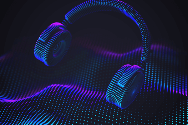 blue headphone